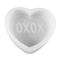 Клирънс, DIY Valentine's Day Series Сърце във форма Силиконова свещ 3D букви обичат ароматерапевтичните свещи Изработване на смола сапунен плесен