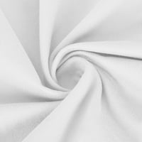 Женски рокли дължина на коляното Небрежно твърд къс ръкав A-Line V-Neck Лятна рокля бяло L