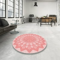 Ahgly Company вътрешен правоъгълник с шарени розови килими, 7 '9'