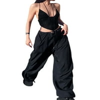 Жени каузални торбички панталони с ниска талия панталони панталони панталони, големи хип -хоп джогинг хараджуку улични дрехи
