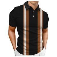 Мъжки риза голф риза ретро цвят контраст на открито улица с къси ръкави за копче за печат облекло за моден дизайнер на небрежен дишащ