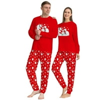 Весела Коледа съвпадаща семейна пижама комплекти за двойки възрастни модни забавни празнични сънливи дрехи сладки лосове коледни джами