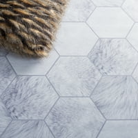 FAU скрийте килим за геометрична площ, сиво от слонова кост, 8 '10'