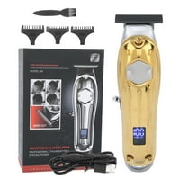 Професионална подстригване на косата, USB Recaegable Salon Hair Clipper с водач гребен за фризьори бръснар Направи си сам за рязане на коса за домашен салон Използвайте злато