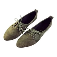 Gomelly жени апартаменти комфорт oxfords lace up ежедневни обувки леки плоски обувки дамски дами зелено 5