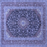 Ahgly Company вътрешен правоъгълник медальон сини традиционни килими, 3 '5'