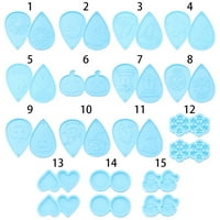 Епоксидни бижута Изработка на инструменти смола плесен Обеци Силиконови форми Хелоуин тиквени уши шпилки Коледни плесени 3