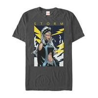 Мъжки Marvel X-Men Storm Lightning Graphic Tee дървени въглища голям