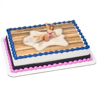 Foxy Fran Decoset и ядлив фон за торта за торта от изображение