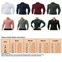 Grianlook Men Compression ризи цип спортна тениска с дълъг ръкав мускулна тениска мъжка мъжка атлетична пуловер върхове тънък год