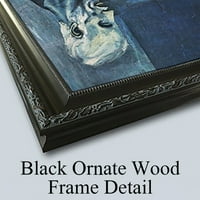 Анонимен черен богато украсен дървен в рамка двоен матиран музеен печат, озаглавен - Vanity или The Battle At Death