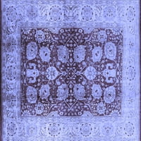 Ahgly Company Indoor Rectangle Oriental Blue Industrial Area Rugs, 3 '5'