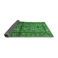 Ahgly Company Indoor Square Persian Emerald Green Traditional Area Rugs, 5 'квадрат