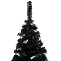 Ubesgoo ft Пълен предварителен изкуствен коледно дърво с светодиоди и топки, съвети, LED светлини изкуствено коледно дърво, черно
