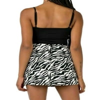 Дамско тяло Zebra Leopard Print Skirt Stretch Short Mini Pencial поли