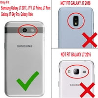 Samsung Galaxy J Sky Pro Cases, Case Galaxy J7V, Galaxy J за калъф, двойни слоеве [комбиниране на кобур] и Kickstand, пакет с [стъклен екран протектор] Hybird Shockproof и Circlemalls Stylus