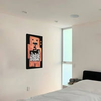 Комплект панел Canvas Wall Art без рамки, проста рисуване на стена картина Модерен декор за хол, спалня, офис