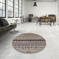 Ahgly Company Machine Wareable Indoor Tructangle Industrial Modern Khaki Rose Pink Area Rugs, 7 '10'