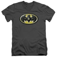 Batman - Bat Mech Logo - Slim Fit V Neck Rish - X -Clarge