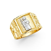 Jewels 14K жълто злато мъжки модни годишнини с пръстен 5