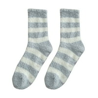 Дамски зимни чорапи домашни тръби чорапи корали сгъстени топли пода чорапи 1-пакет