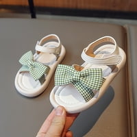 Момичета сандали принцесни обувки тъкан каишка с лък отворен пръст на меките дъна плажни сандали ежедневно ежедневни сандали размер 33