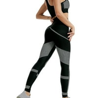 Aufmer Clearance широки панталони за крака за жени дами пачуърк печат с висока талия разтягане Strethy Fitness гамаши йога панталон