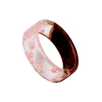 Yinguo смола пръстен Красива цветна смола пръстени Подарък за жени и мъже Модни бижута Специални подаръци един размер