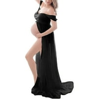 Кратка твърда реквизит рокля ръкав майчинство фотография жени бременни майчинство рокля за кърмене на бум