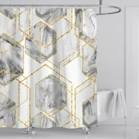 Oaktree Printing Marble тематична завеса за душ, ултра мека тъкан с висока плътност, екологична, добра пропускливост на въздуха