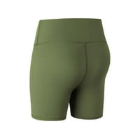 Жени тренировки йога къси панталони - първокласен маслен мек солиден разтягащ мажоретка, управляващ танцов волейбол къси панталони Армия Зелен XXL