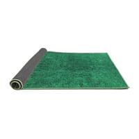 Ahgly Company Indoor Rectangle Oriental Green Industrial Area Rugs, 5 '7'