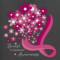 Дива боби боби рак на гърдата Цветя за информираност за рак на гърдата Униза на качулката, въглен, малък