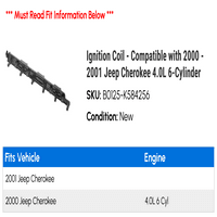 Намотка за запалване - съвместима с - 6 -цилиндров Jeep Cherokee 4.0L