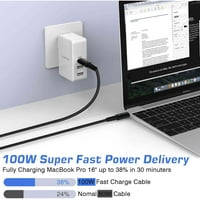 Urban USB C до USB C кабел 1,65ft 100W, USB 2. Тип C Зареждащ кабел Бързо зареждане за Samsung Galaxy M30s, iPad Pro, iPad Air 4, Pixel, Switch, LG и други