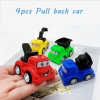 Mini Pull Back Vehicles Fogvator Truck Tractor Издърпайте назад и Go Car Toy Play Set за коледно подарък за рожден ден парти