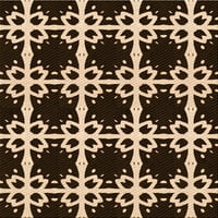 Ahgly Company вътрешен правоъгълник с шаблони с черен боб кафяви килими, 3 '5'