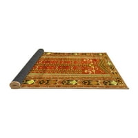 Ahgly Company Indoor Rectangle Персийски жълти традиционни килими, 7 '10'