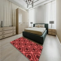 Ahgly Company вътрешен правоъгълник с шаблони с доматен сос червени килими, 6 '9'