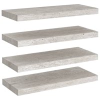Стенски рафтове бетонни сиви 23.6 x9.3 x1.5 mdf