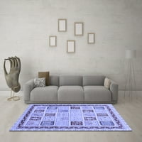 Ahgly Company Indoor Square Oriental Blue Modern Area Rugs, 6 'квадрат