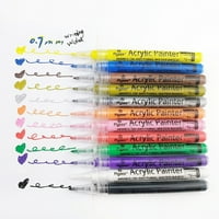 Акрилна миризма без миризма писалка с водна боя цветове цветове на акрилни маркери за писане на ширина 0,7 м. Съвети за писане комплект