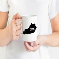Kentucky Bred & KY USA Държавна карта очертания, американската чаша Coffee & Tea Cup