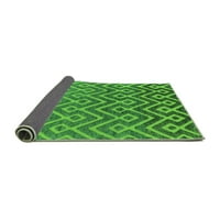 Ahgly Company Indoor Rectangle Oriental Green Industrial Area Rugs, 6 '9'
