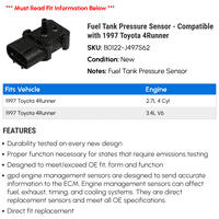 Сензор за налягане на горивото - съвместим с Toyota 4Runner