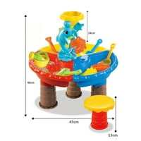 Бебешки детски играчки Пясъчна маса за дете е възрасти 4- Монтесори играчки пясък и вода маса на открито градинска пясъчна комплект игра игра плаж играчки пясъчни играчки за момчета момичета щастливи семейни