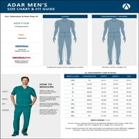 Adar Addity Scrubs за мъже - модерен мулти джобен скраб с v -образно деколте