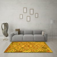 Ahgly Company Indoor Square Southwestern Yellow Country Area Rugs, 4 'квадрат
