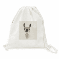 Пренебрежение Alpaca Ears Pout Art Deco Fashion Backpack Canvas DrawString Mesh Mesh Copp за пазаруване