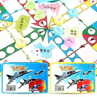 Betterz Set Flying Chess Game Anti-Fade Parent-Child Interaction Bright Color Portable Family Airplane Chess Game for Party
